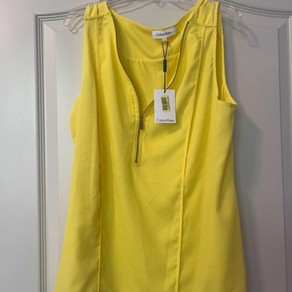 Calvin-klein Women's Yellow and Gold Blouse